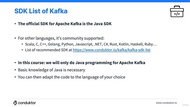 38. Kafka SDK List смотреть онлайн