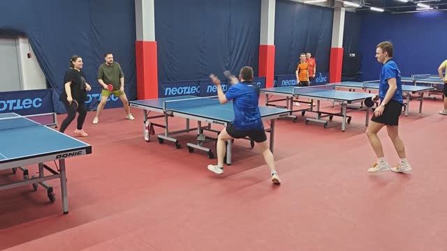 финал!! Сергеев/Баландин (1487) - Балашов/Нельсон (1321) 02.02 Парный турнир по настольному теннису смотреть онлайн