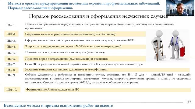 Методы и средства предупреждения травматизма. Расследование НС (все группы) обучение