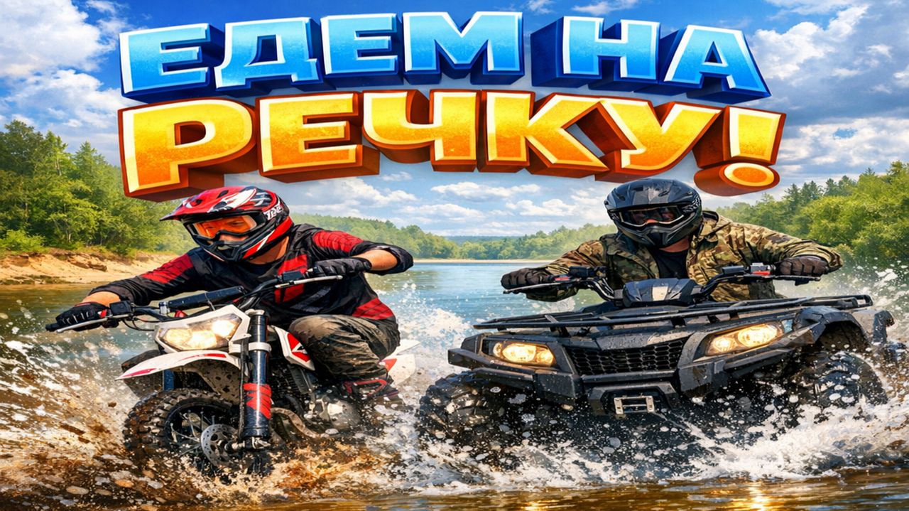 Едем на речку на пит-байке и квадроцикле Motolend 2026 ,Оренбург. смотреть онлайн