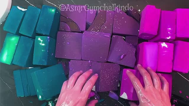 АСМР Indo цветной мел 💚 смотреть онлайн