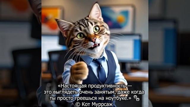 Кот Муррсаж о продуктивности на рабочем месте