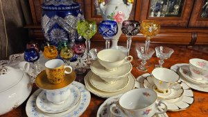Винтажный хрусталь,  антикварный фарфор.