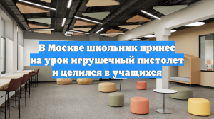 В Москве школьник принес на урок игрушечный пистолет и целился в учащихся