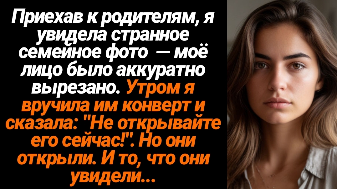 Жизненные Истории/Приехав к родителям, я увидела странное семейное фото — моё лицо было аккуратно в смотреть онлайн