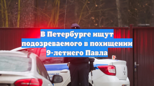 В Петербурге ищут подозреваемого в похищении 9-летнего Павла