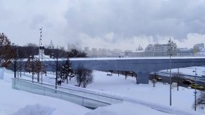 Парк "Зарядье" зимой, погуляла в любимом парке, ооочень холодно!🌨️🌨️🌨️