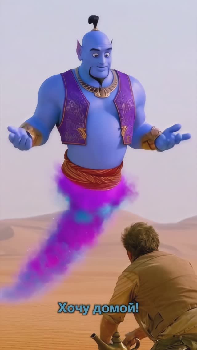 Нашел мужик джина в пустыне