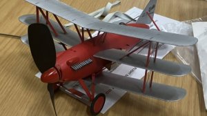 Самый маленький летающий триплан на резиномоторе F4F F4D зальные резиномоторные копии самолётов