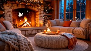 Магия уютного вечера возле камина Изумительно красивая музыка для отдыха , релакса Комфортный сон