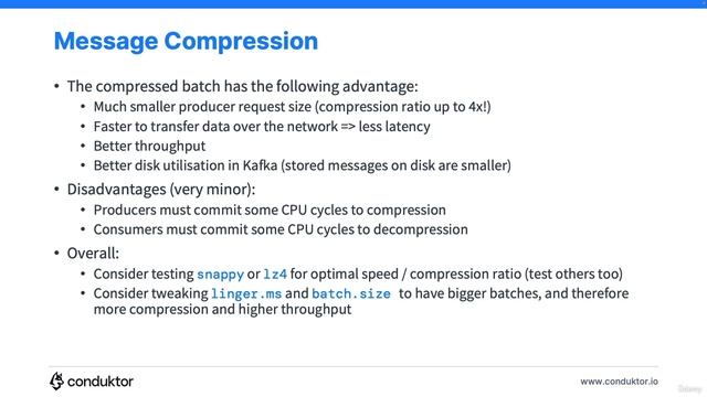 61. Kafka Message Compression смотреть онлайн