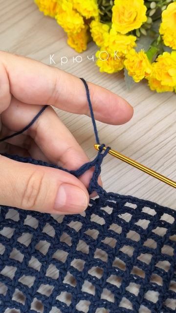 Узор крючком 92 #shorts #вязаниекрючком #узорыкрючко