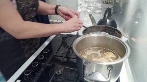 Моё утро)) Суп с нежными клёцками