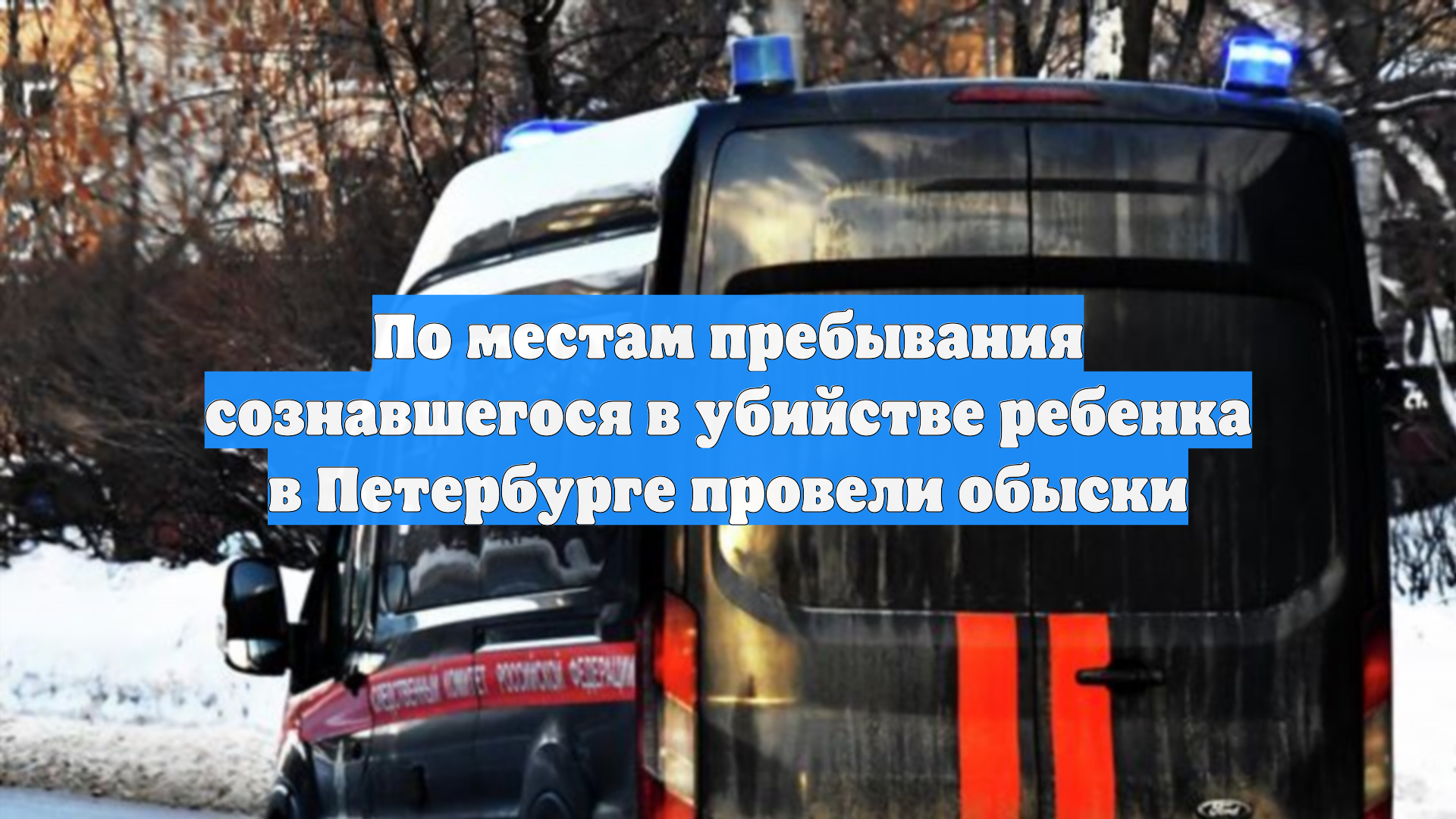 По местам пребывания сознавшегося в убийстве ребенка в Петербурге провели обыски смотреть онлайн