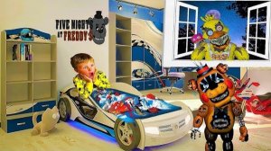 Нападение АНИМАТРОНИКОВ! Ночь кошмара в темной комнате. Богдан и Никитос остались дома одни!