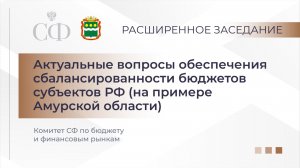Актуальные вопросы обеспечения сбалансированности бюджетов субъектов РФ