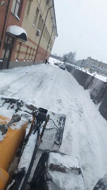 убираем территорию 🚜постоянного клиента ❗#ярославль #jcb #снег #яр #76 #трактор #уборка