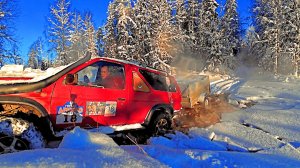 Один в глуши и целый день очень тяжелой дороги! мороз -22 заночевал в машине с печкой!