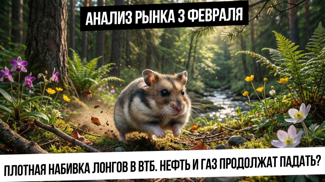 Анализ рынка 3 февраля. Плотная набивка лонгов в ВТБ. Газ допадал? Золото и серебро развернулись? смотреть онлайн