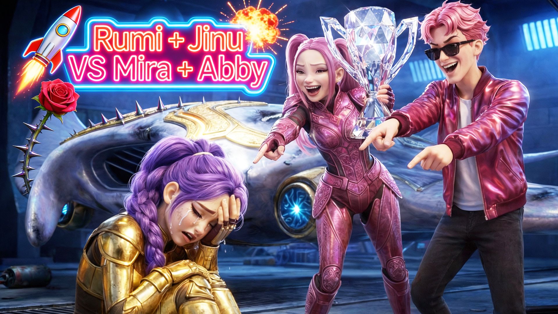 К-Поп Охотницы на Демонов: Руми + Джину 🆚 Мира + Эбби | Великая Гонка 🏁🔥 смотреть онлайн