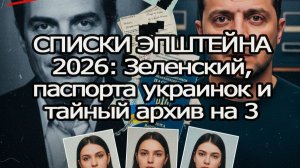 СПИСКИ ЭПШТЕЙНА 2026: Зеленский, паспорта украинок и тайный архив на 3 миллиона страниц!