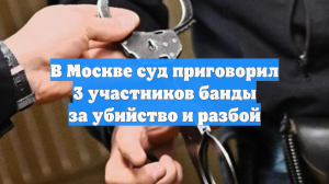 В Москве суд приговорил 3 участников банды за убийство и разбой