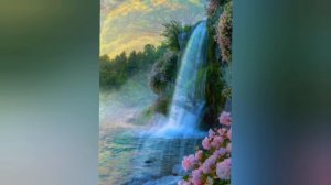 Водопады,созданные в нейросети.Relax