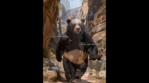 Добрый милый кот и медведь