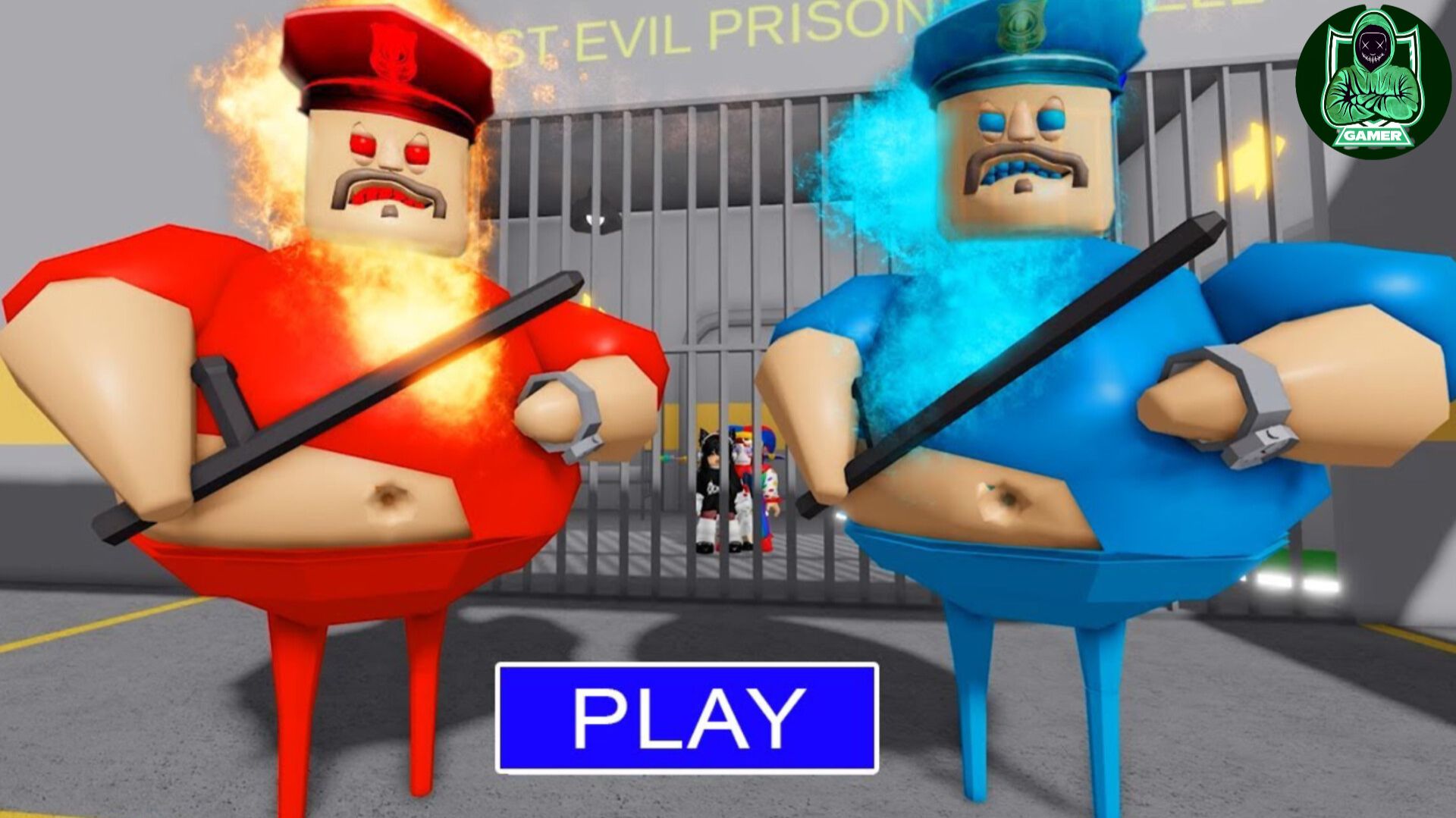 Огонь против воды побег из тюрьмы Барри #роблокс #roblox