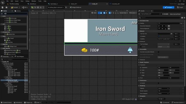 Урок RPG 33. Завершение работы над подсказкой и добавление описания (Unreal Engine 5)