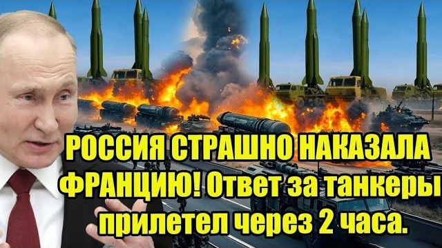 РОССИЯ СТРАШНО НАКАЗАЛА ФРАНЦИЮ! Ответ за танкеры прилетел через 2 часа. смотреть онлайн