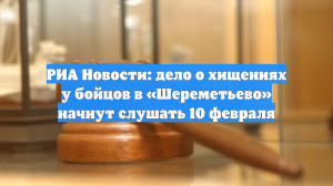 РИА Новости: дело о хищениях у бойцов в «Шереметьево» начнут слушать 10 февраля