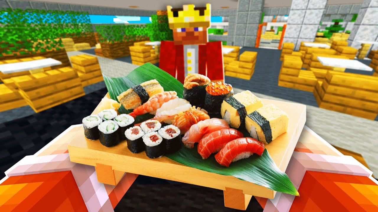 МАЙНКРАФТ, НО Я РЕАЛЬНО ПРИГОТОВИЛ СУШИ МЭРУ ГОРОДА! смотреть онлайн