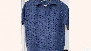 Ажурный узор для джемпера, футболки-поло и не только..