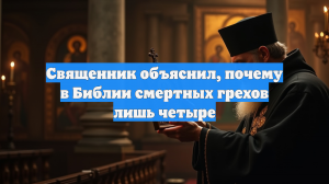 Не семь, а четыре: священник РПЦ снял завесу тайны о количестве грехов в Библии