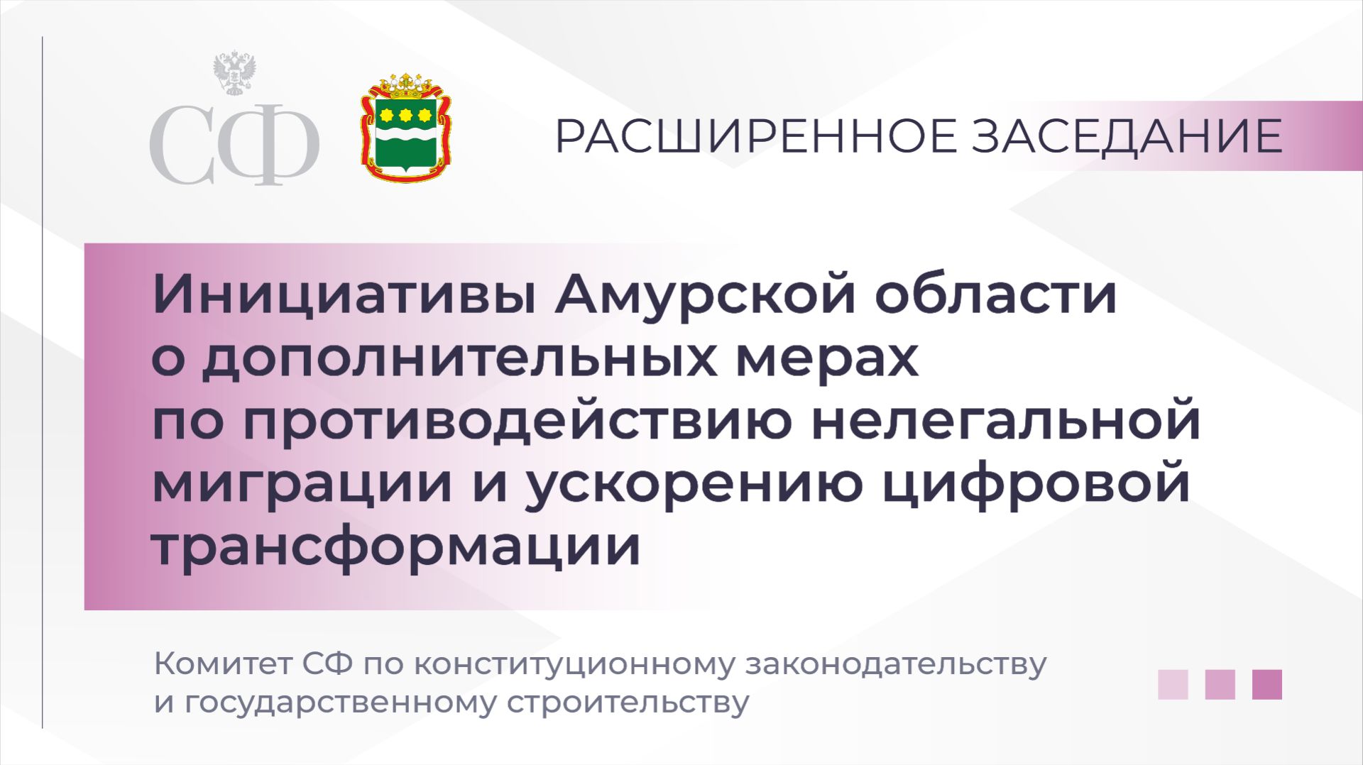 Инициативы Амурской области о допмерах по противодействию нелегальной миграции и ускорению цифровой смотреть онлайн