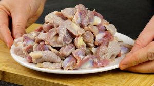 КУРИНЫЕ ЖЕЛУДОЧКИ Мягкие и Нежные! За уши не оттащишь, так вкусно!  Самый Вкусный и лучший Рецепт!