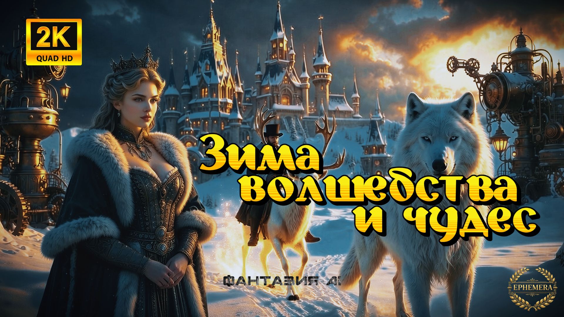 Волшебная Зима: Мир, где правят магия и машины ❄️✨🐺