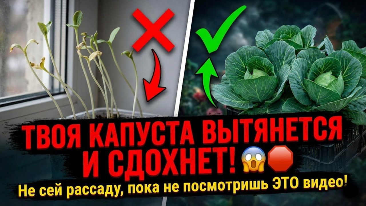 ТВОЯ КАПУСТА ВЫТЯНЕТСЯ И СДОХНЕТ! Не сей рассаду, пока не посмотришь ЭТО видео!
