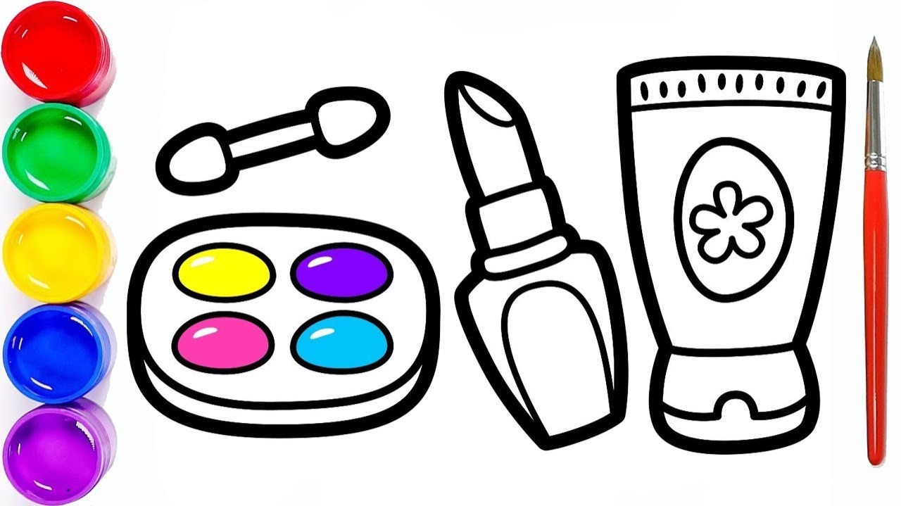 Мультик раскраска для детей и малышей. Новый сборник рисунков. Как нарисовать косметику смотреть онлайн