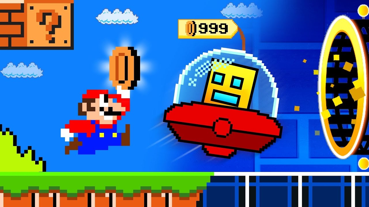 📐Марио теперь может купить GEOMETRY DASH блоки? 🤓 смотреть онлайн