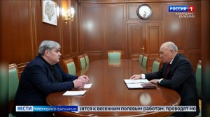 Глава КБР Казбек Коков провел рабочую встречу с министром сельского хозяйства Хасаном Сижажевым