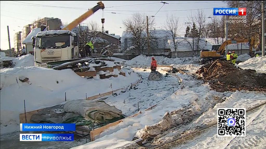 Стартовал ремонт трамвайных путей в микрорайоне Лапшиха смотреть онлайн