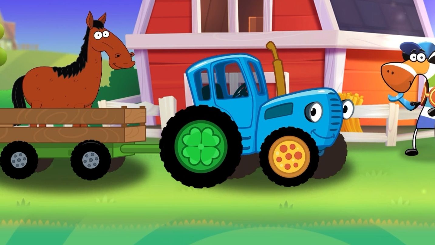 Синий Трактор по Полям｜Учим Животных и Цвета｜Синий Трактор Смотреть | Синий Трактор для малышей смотреть онлайн