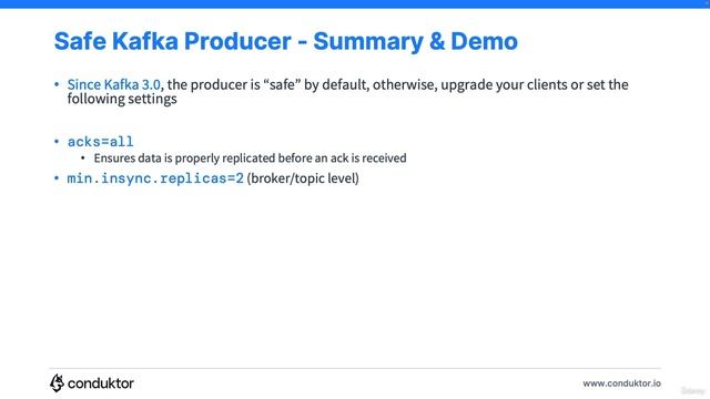 59. Safe Kafka Producer Settings смотреть онлайн