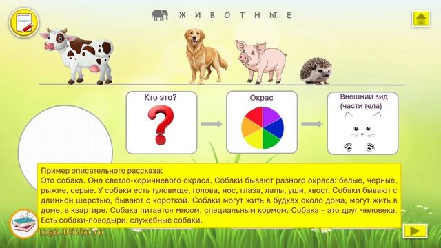 Составляем рассказ-описание по схеме. Связная речь