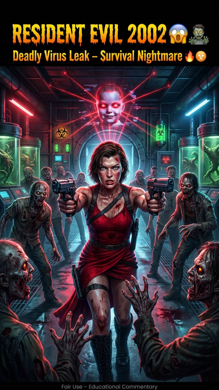 Обитель зла (2002) – Выживание, наука и смертельные тайны 🧟♂️🔥| #ResidentEvil #ЗомбиФильм #Shorts