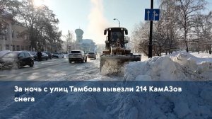 За ночь с улиц Тамбова вывезли 214 КамАЗов снега
