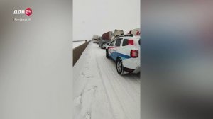 Последствия снегопада в донской столице