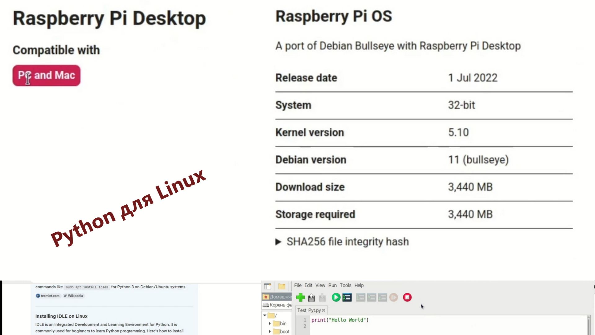 Настройка Python в Linux смотреть онлайн